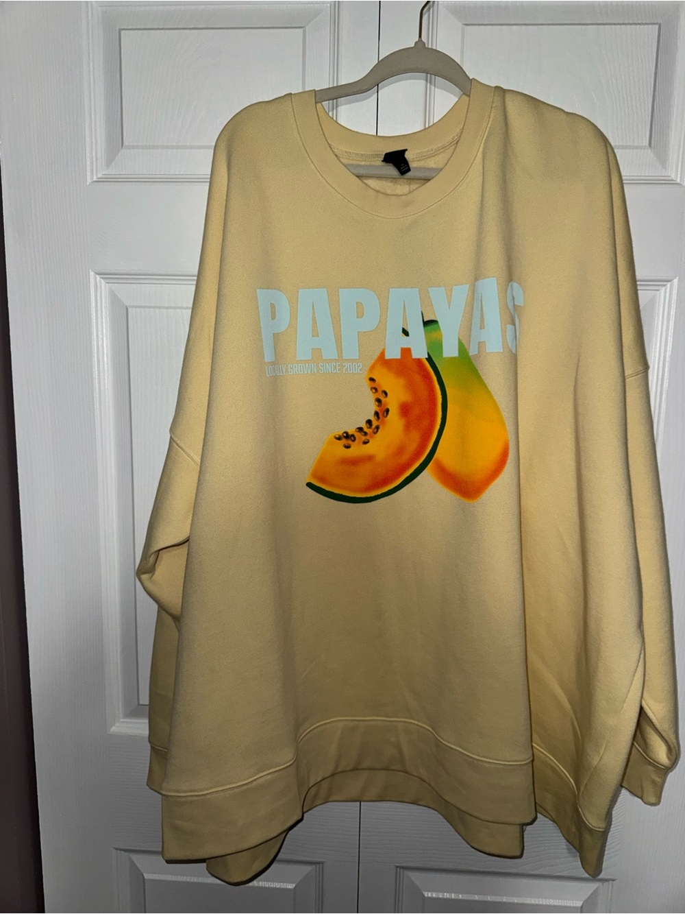 wild fable Cream Graphic Papayas Crewneck Sweatshirt